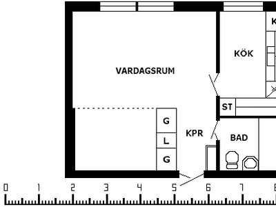 1 rums lägenhet i Storebro