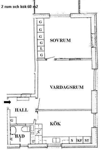 2 rums lägenhet i Katrineholm