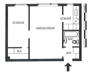 2 rums lägenhet i Sandviken
