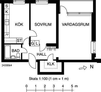 2 rums lägenhet i Sundsvall