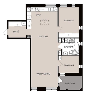 3 rums lägenhet i Höganäs