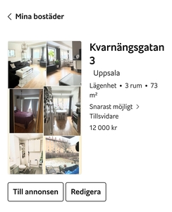 Apartment - Kvarnängsgatan Uppsala