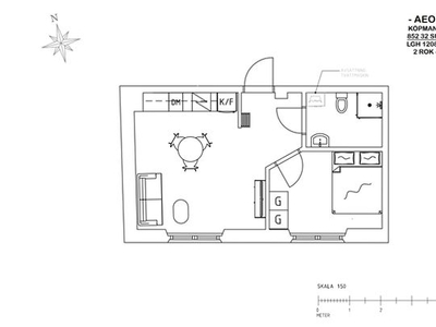 Hyr ett 1-rums lägenhet på 34 m² i Sundsvall