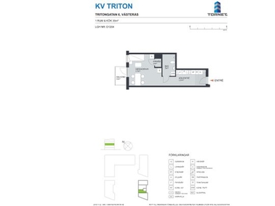 Hyr ett 1-rums lägenhet på 35 m² i Västerås