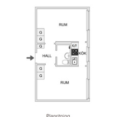 2 rums lägenhet i Stockholm